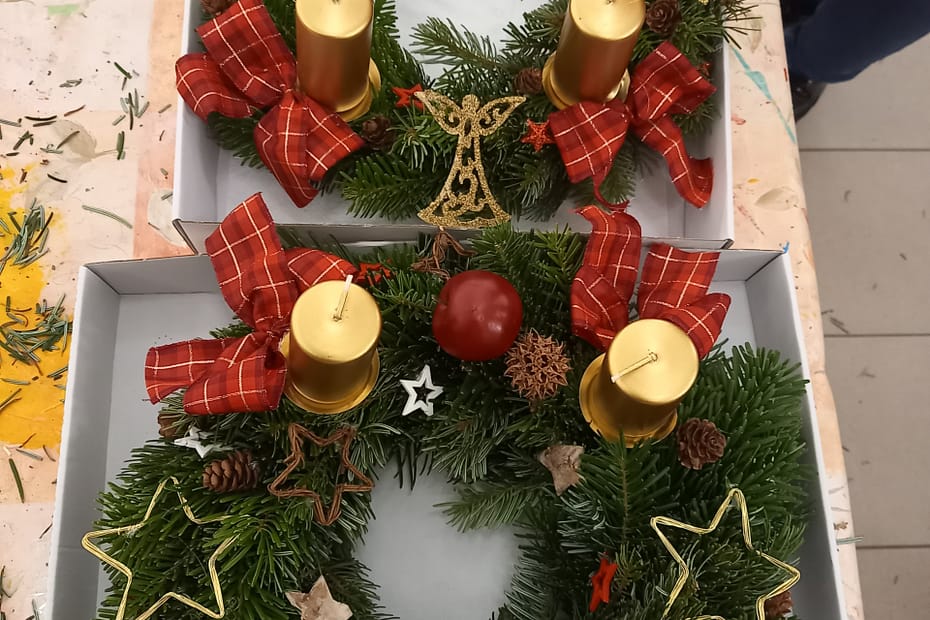 Výroba adventních věnců 2022